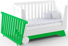 Ліжечко-трансформер IndigoWood Nova Kit 124,5x63,5cm green / white
